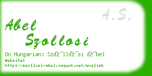 abel szollosi business card